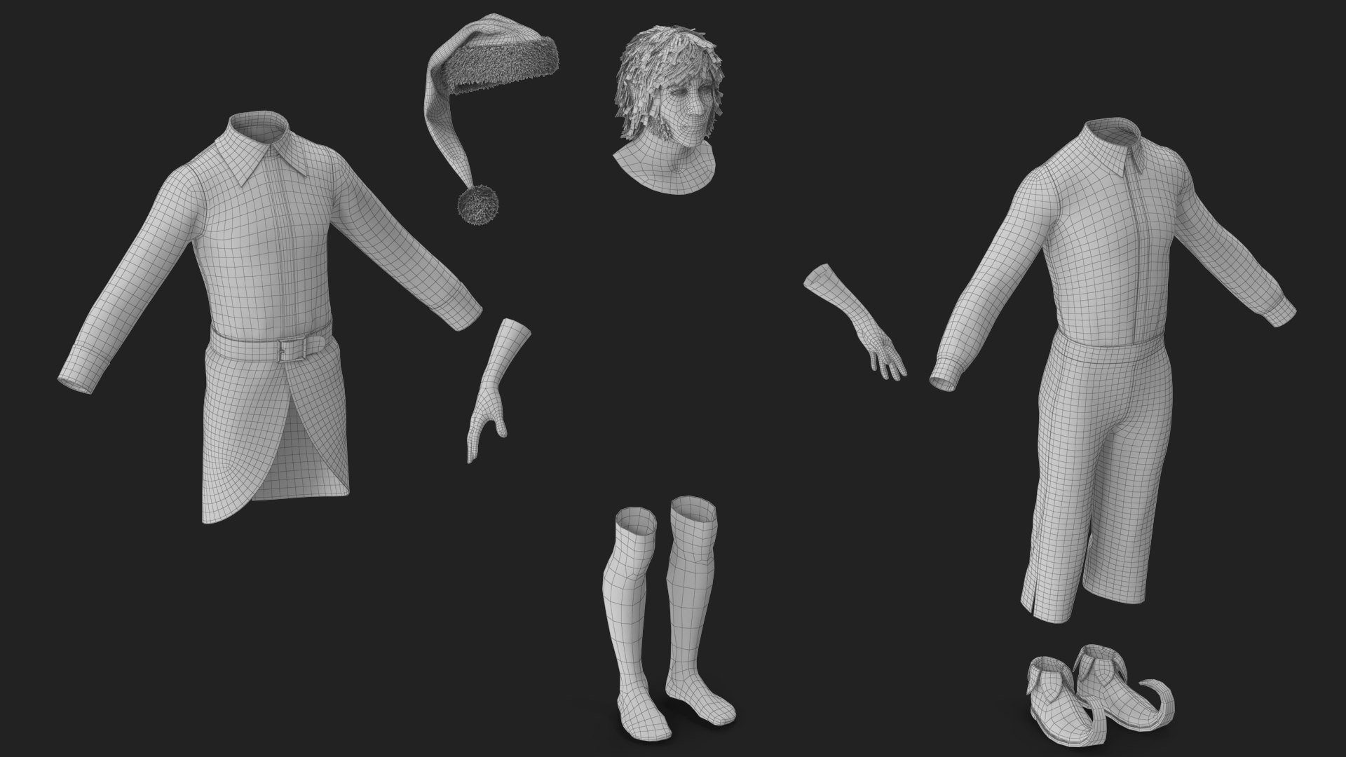 3D Christmas Elf Male 4 model https://p.turbosquid.com/ts-thumb/jN/mL5JWt/eX/wireframe_06/jpg/1755434140/1920x1080/fit_q87/c6c7f2472dc48a9723fd4f1752c42d418102cdb5/wireframe_06.jpg
