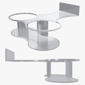 3D model Transparent Plastic Dash Mounted Cup Holder