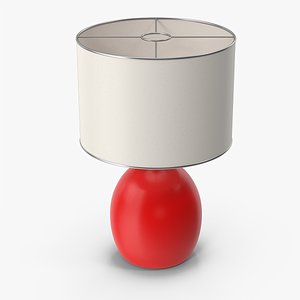 3D model Table Lamp Red