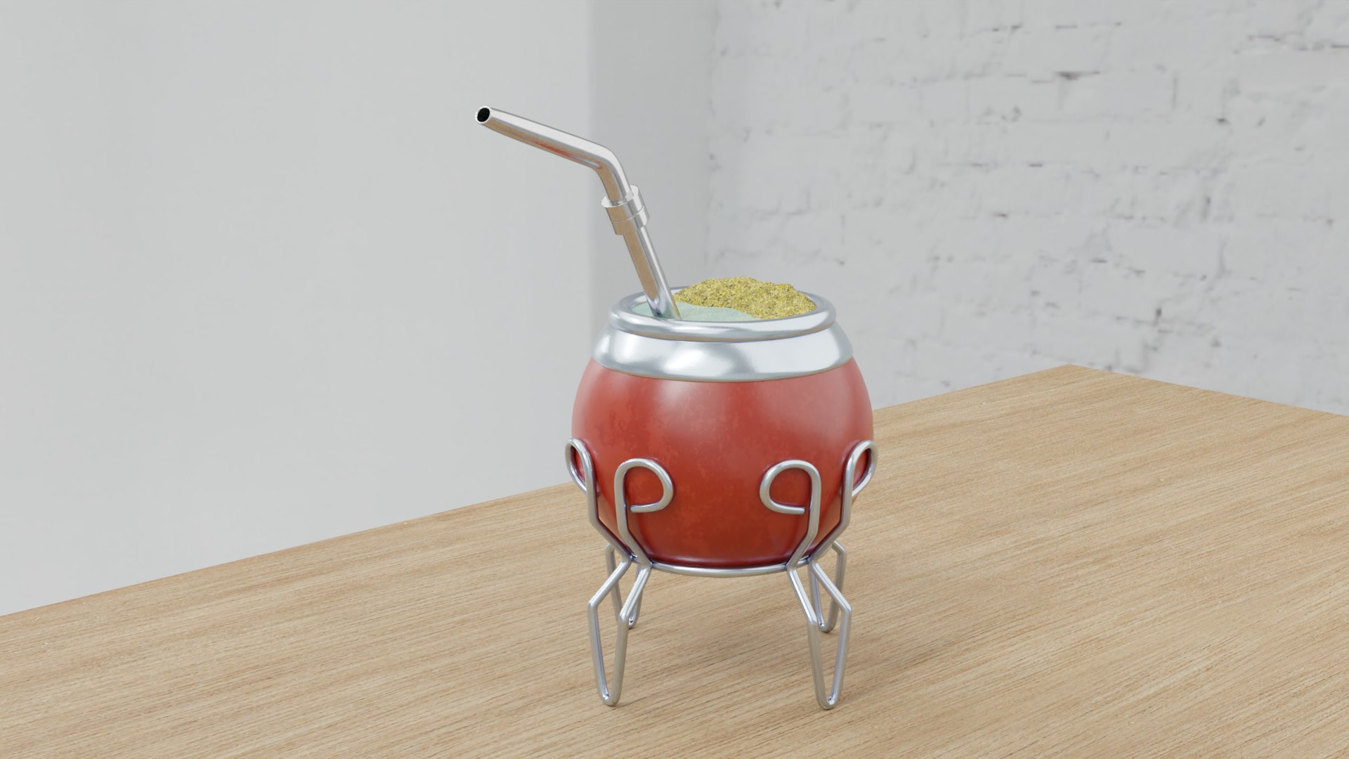 Mate with yerba and termo 3D model - TurboSquid 1765079