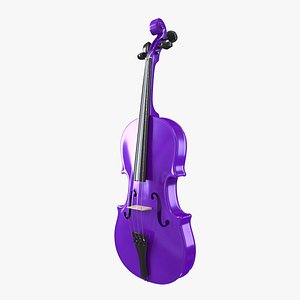 3D violet violin