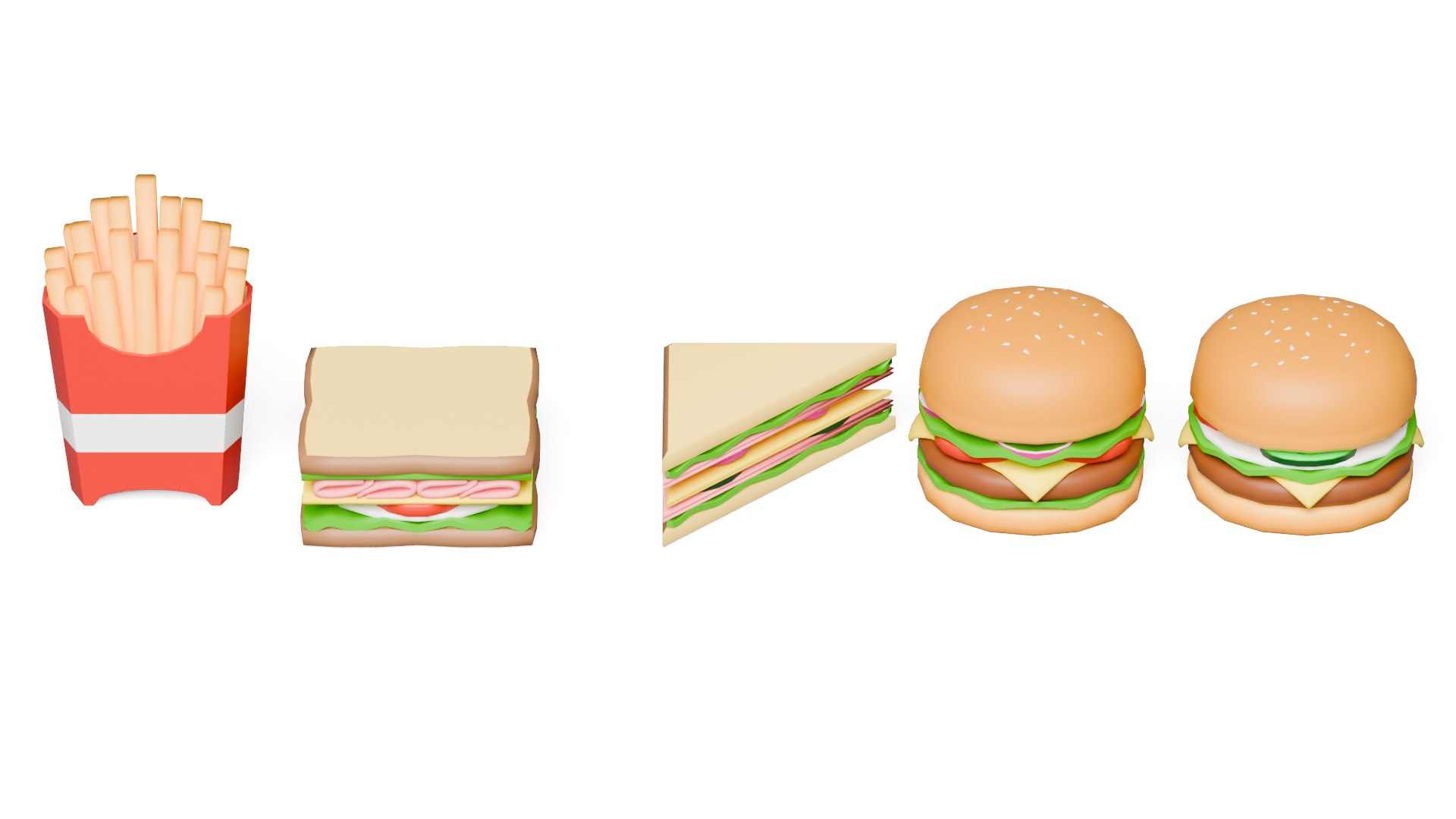 Low Poly Fast Food Pack 3D model https://p.turbosquid.com/ts-thumb/jO/CtMyFr/zT/003/png/1774364769/1920x1080/fit_q87/0bcb2f72c06cdf24aee16fc4e0cdf3f8ff054e89/003.jpg