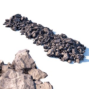 3D stone embankment model