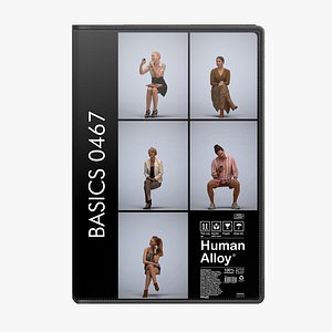 3D Basics0467 - A set containing 5 models of male and female adults sitting in casual attire in public