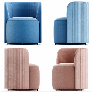 Ditre Italia CHLO LUXURY Upholstered fabric easy chair 3d model