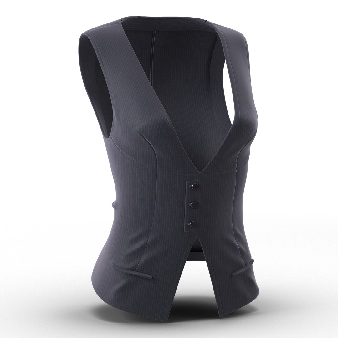 Womens Waistcoat 3D Model 3D model preview