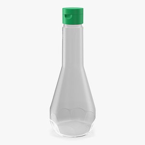 Sauce Bottle with Green Cap Empty 3D model