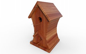 3D model wooden bird house
