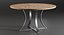 3D dining table gage brown wood