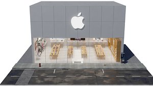 3D Apple Store 3D model model