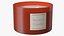 Scented Candle Red with 3 Wicks