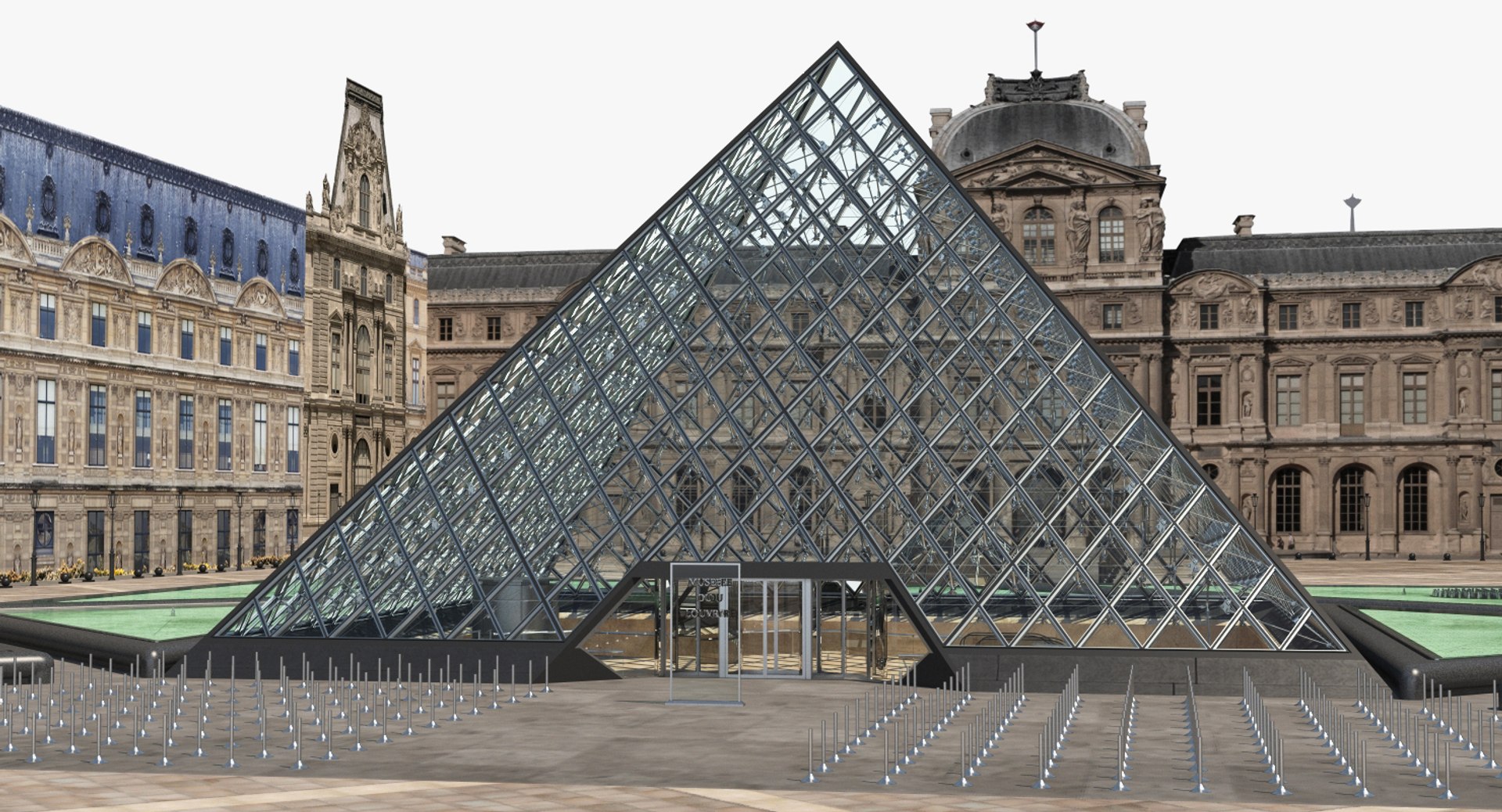 Louvre 3D model preview