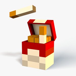 Minecraft Cigarette Pack Rig 3D model