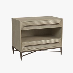 3D Cascade Two-Drawer Nightstand