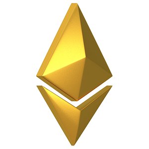 Ethereum Logo Gold 3D model