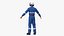 3D model Oil Gas Worker Rigged for Cinema 4D