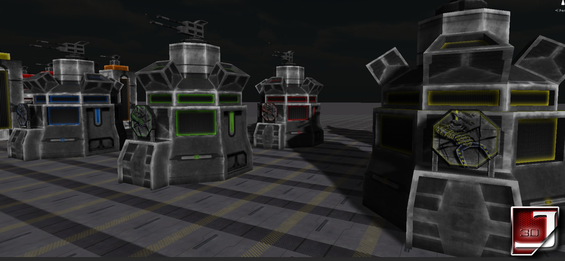3d Model Bug Assault Buildings