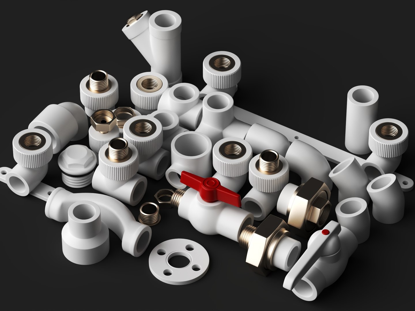 PPR Pipe Fittings 3D Model Plumbing Parts Collection model https://p.turbosquid.com/ts-thumb/jO/u0Ypbh/8o/pipefittings2/jpg/1787404818/1920x1080/fit_q87/4fa2e06ee5bd7c6e8caaf5ff551a87dbc95a7269/pipefittings2.jpg