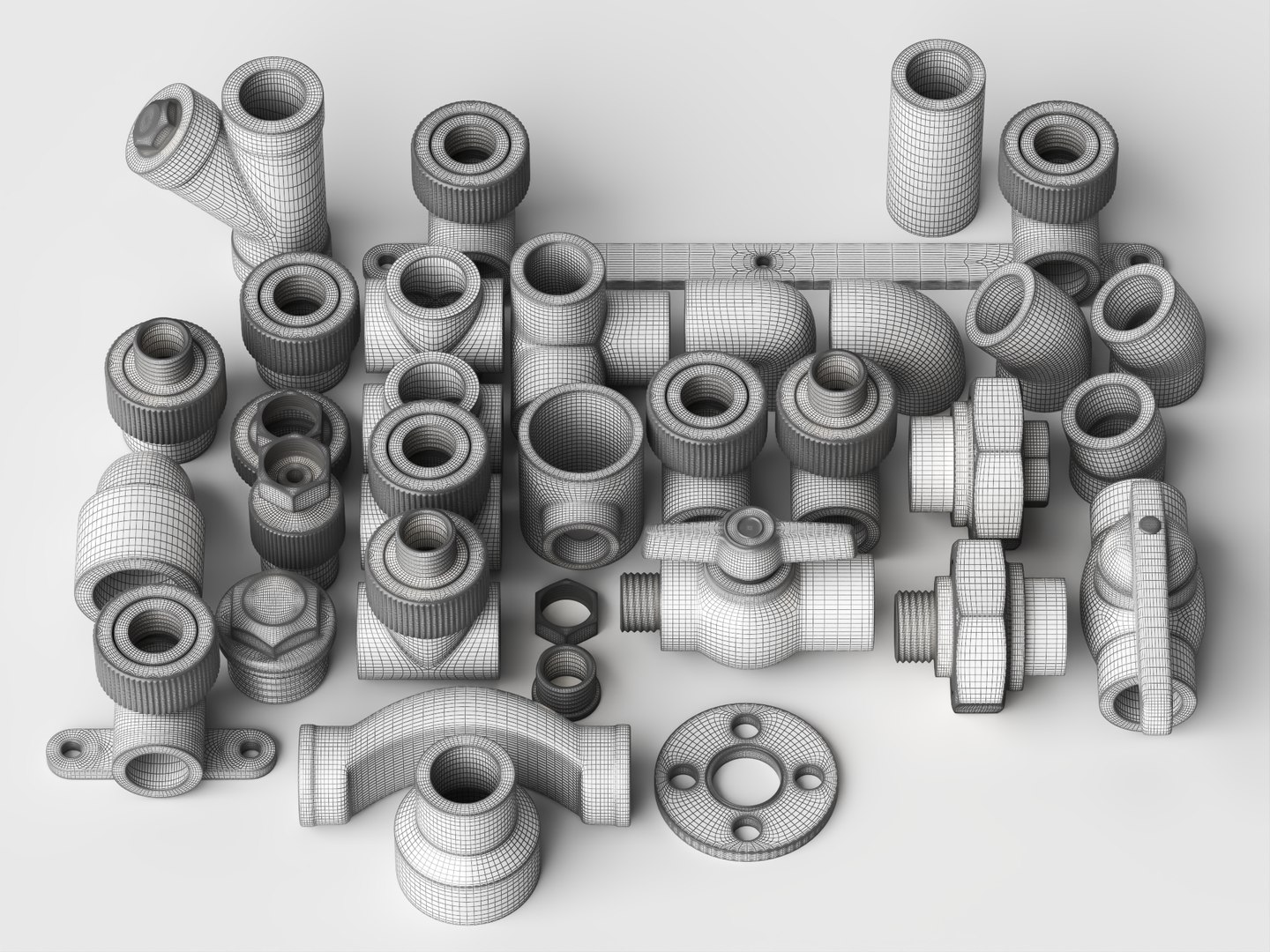 PPR Pipe Fittings 3D Model Plumbing Parts Collection model https://p.turbosquid.com/ts-thumb/jO/u0Ypbh/SP/pipefittings8/jpg/1787404824/1920x1080/fit_q87/f5d513a4be2436084a34e656f99e2d642b41127e/pipefittings8.jpg