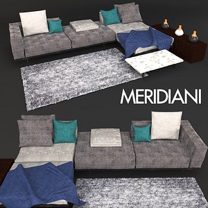 3D model sofa meridiani timothy