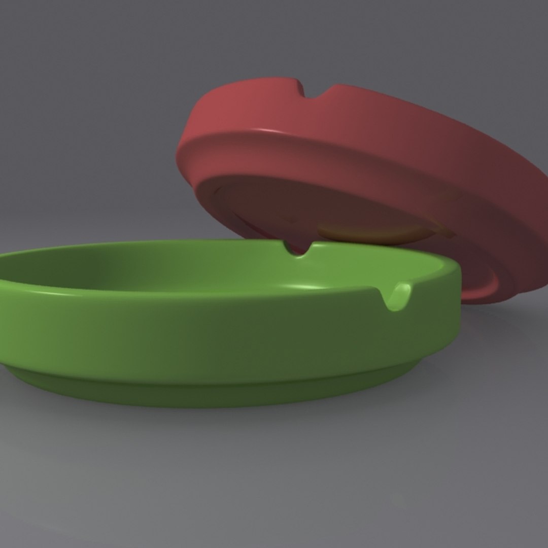 ashtray cigarette rests 3d model