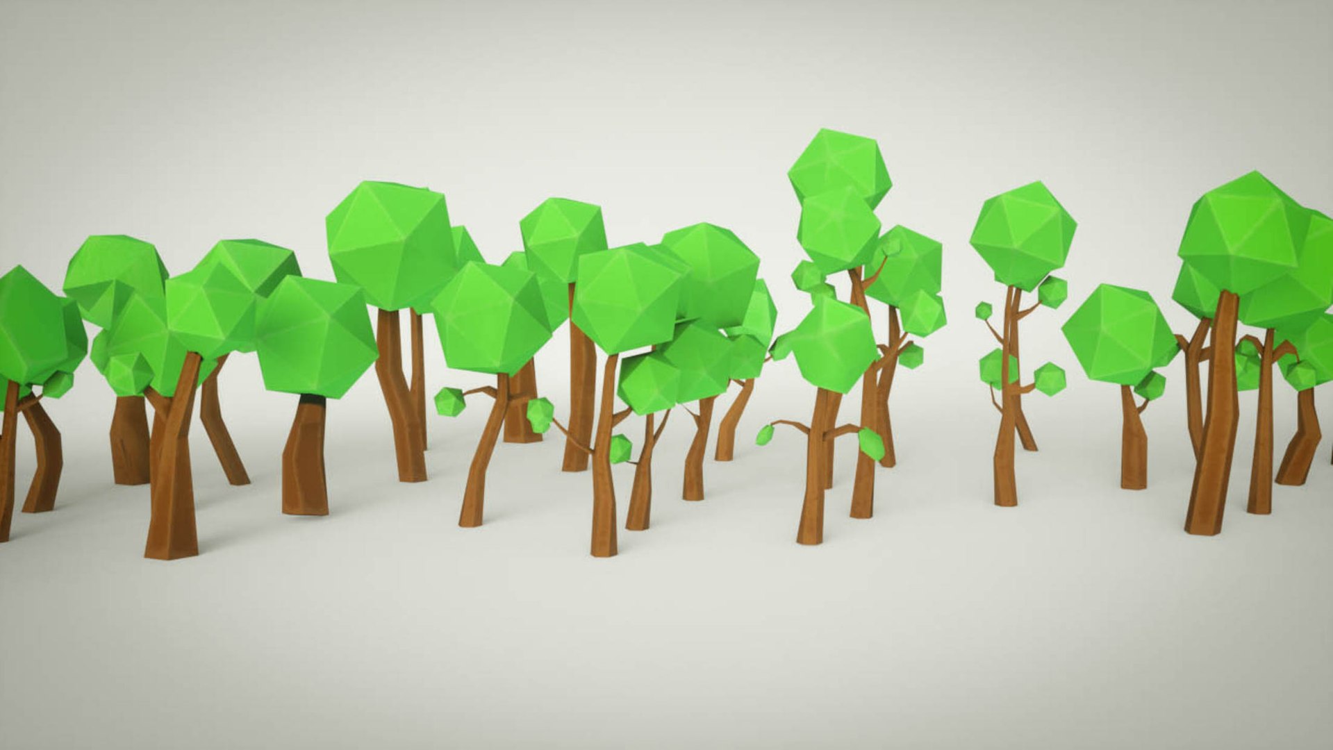 3D Model Tree Cartoon Forest Pack - TurboSquid 1391448