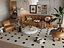 Intérieur de salon rétro-moderne français