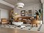 Intérieur de salon rétro-moderne français