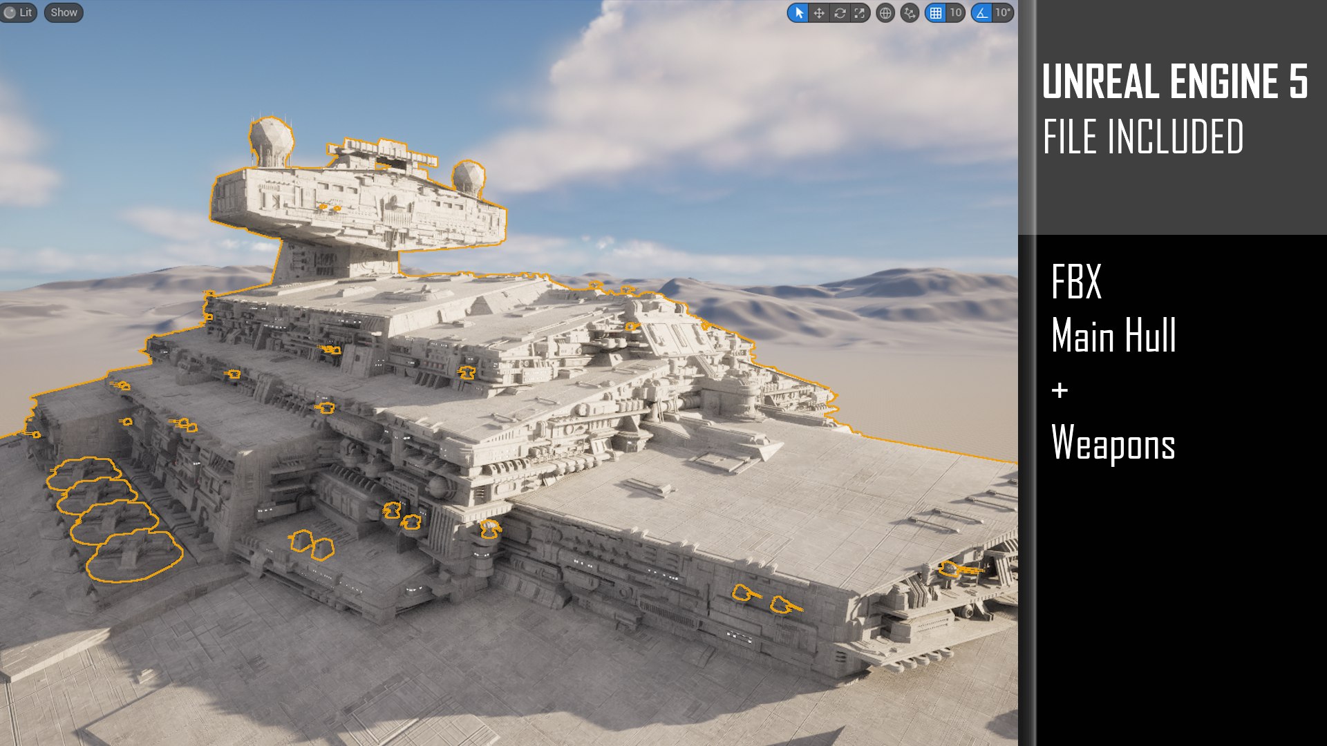 3D Imperial II-Class Star Destroyer model https://p.turbosquid.com/ts-thumb/jP/3SMKlO/Io/unrealenginefileincluded/png/1713739007/1920x1080/fit_q87/2acde5ebbc7f0dda4732efb209b92bc1bd7d6713/unrealenginefileincluded.jpg