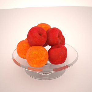 3d fruit tray apples