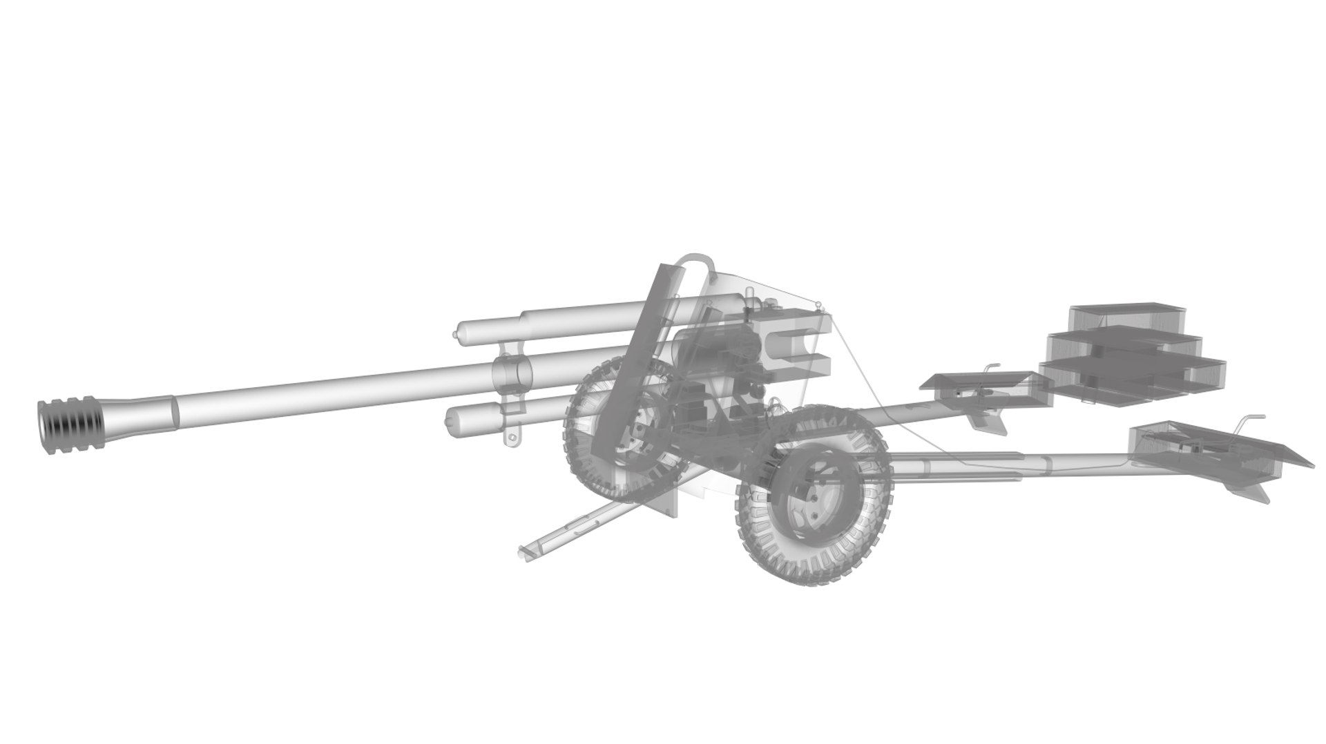 M-56 105mm 3d Model