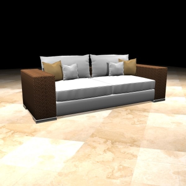 3d model basket weave sofa