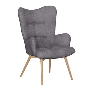 3D Armchair Vicky Dark Grey Kare Design