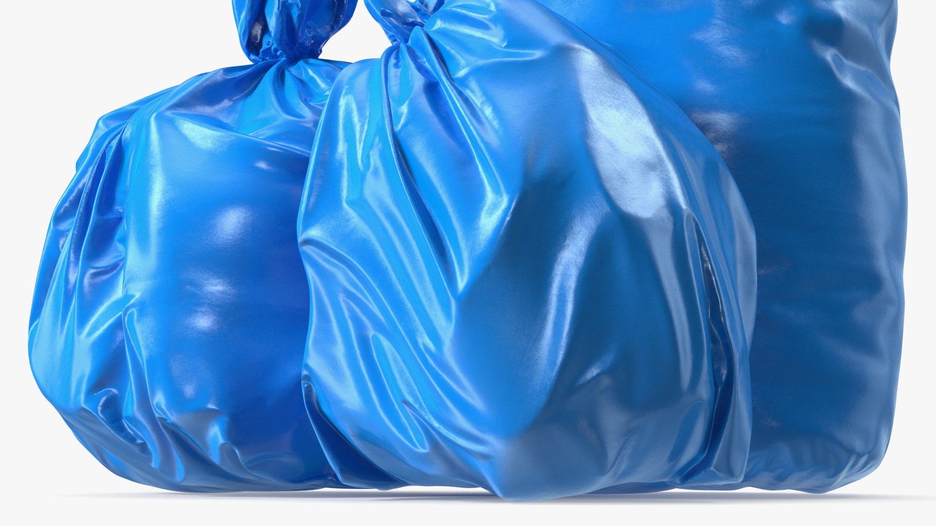 Tied Closed Blue Rubbish Bag Small 3D model - TurboSquid 1839931