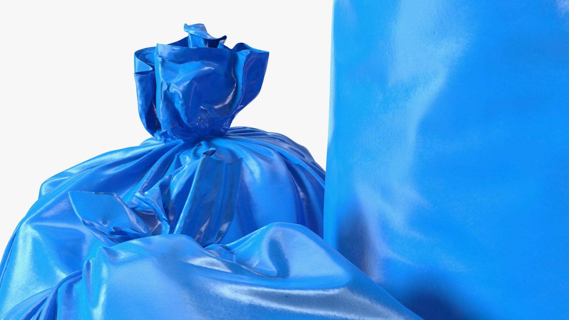 Tied Closed Blue Rubbish Bag Small 3D model - TurboSquid 1839931