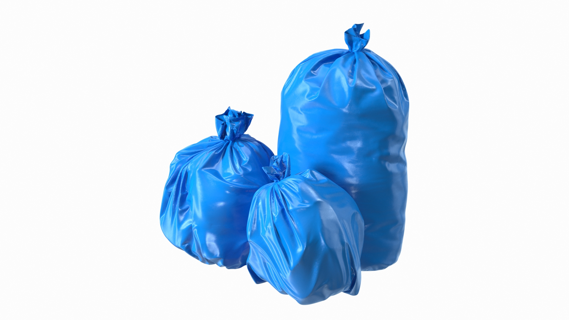 Tied online garbage bag