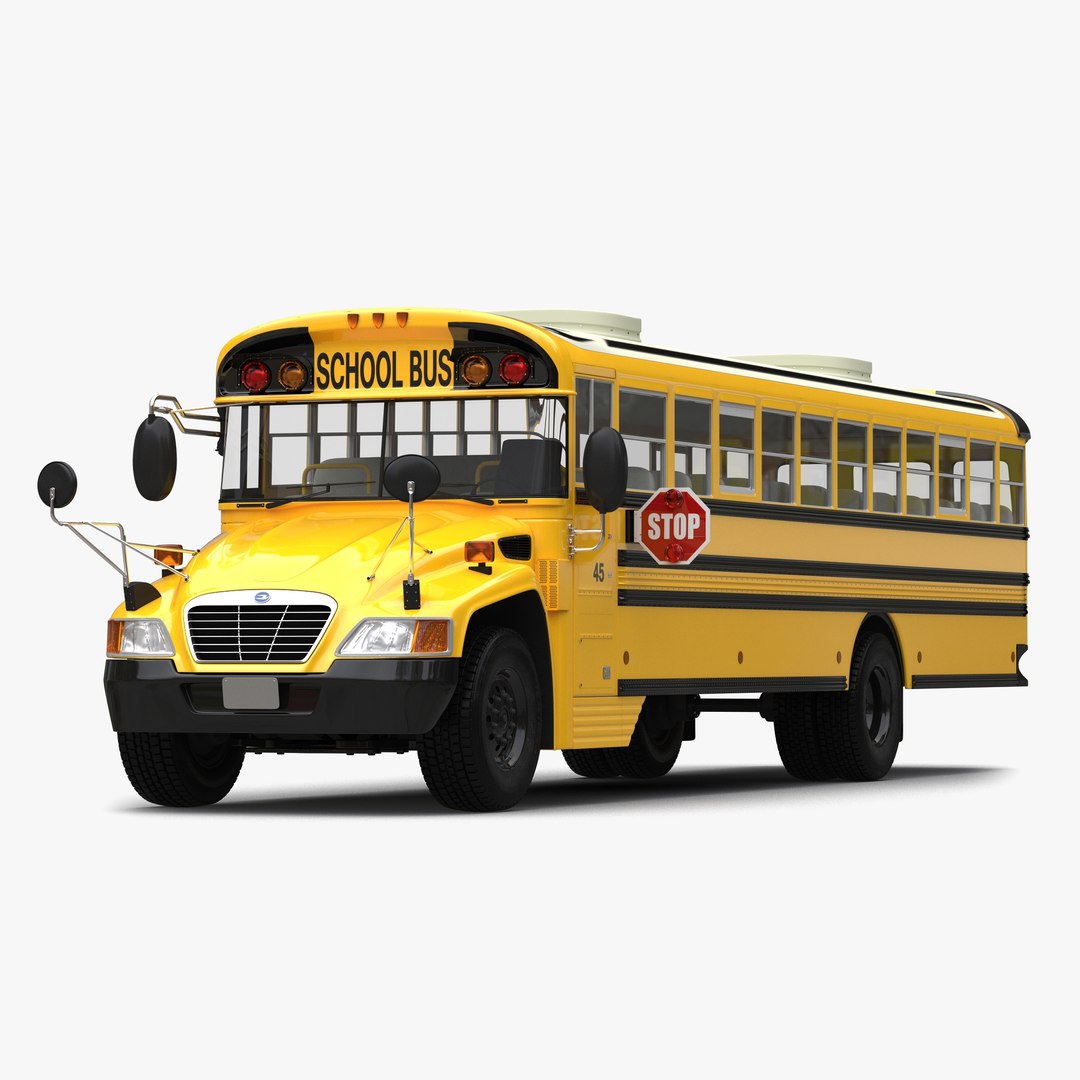 School Bus 2 Simple Interior 3D model preview