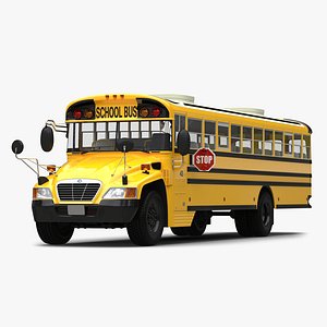 school bus 2 simple 3d model