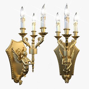 Winged Victory Bronze Wall Sconce