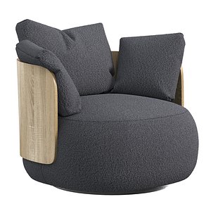 Armchair CALIN By Porada 3D model