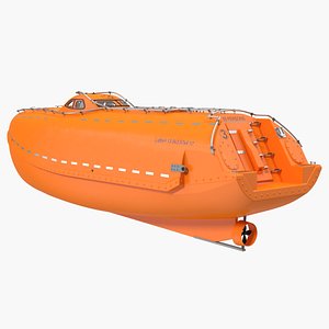 lifeboat boat life 3D model