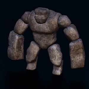 STONE GIANT LOW POLY GAME READY 3D model