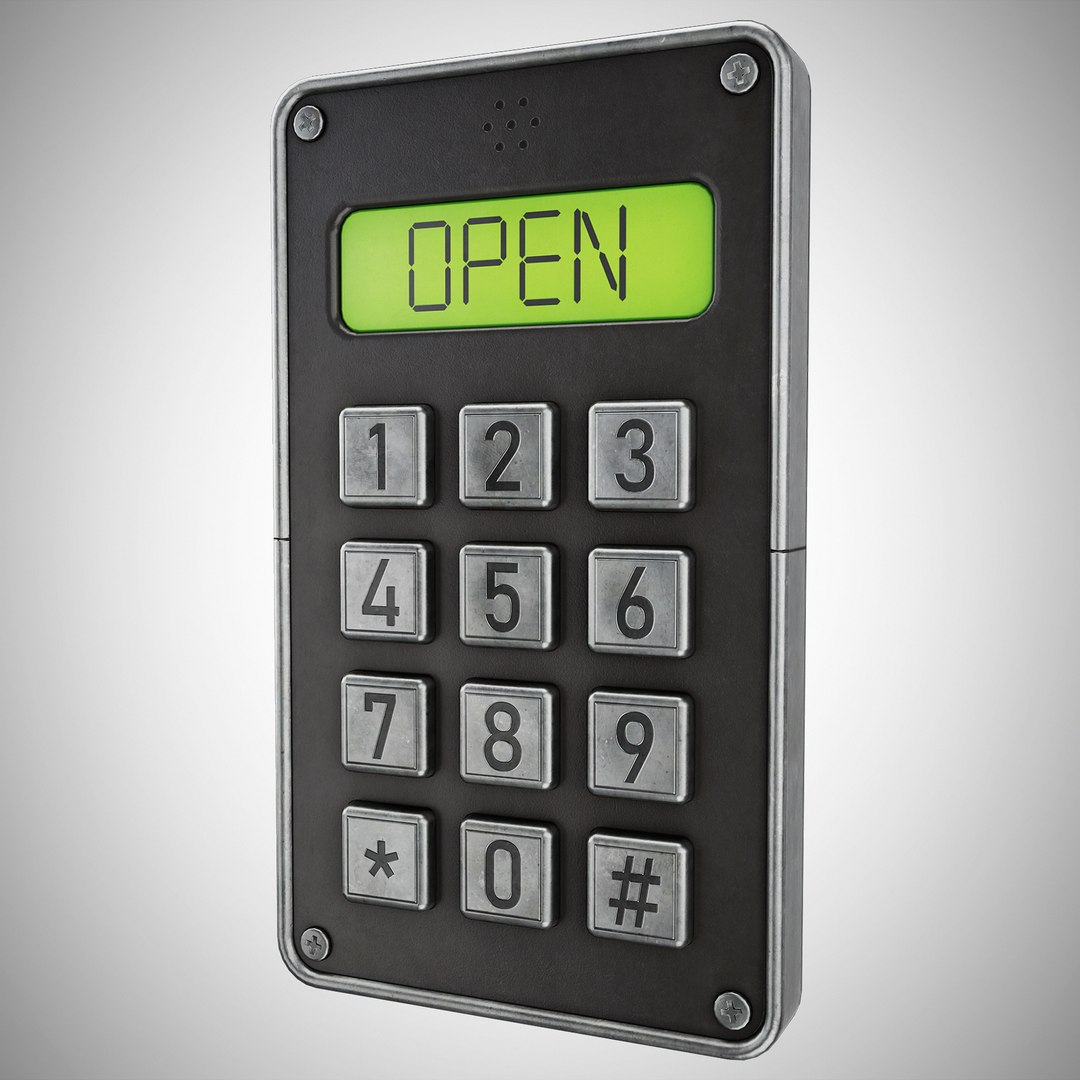 3D Keypad Lock 1 - TurboSquid 2135281