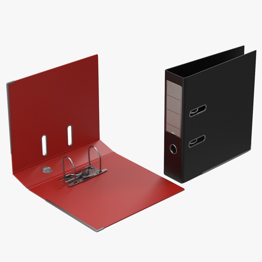 Ring Binders Set 3D model preview