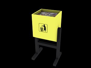 free trash container 3d model