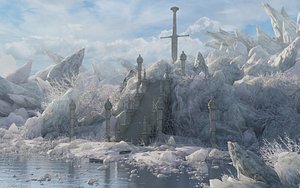 3D Fantasy Sword Temple