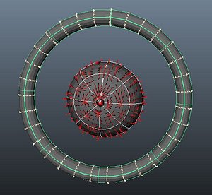 Sphere with ring and fur