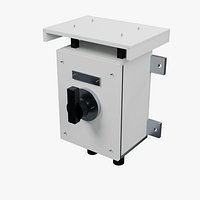 Wall Rotary Disconnect Enclosure with Drilled Tabs and Hood