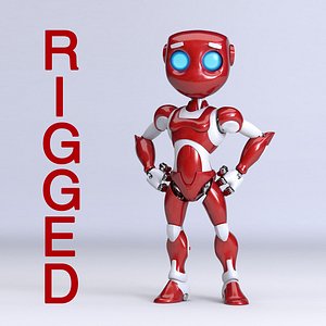 3d robot rigged