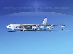 stratofortress boeing b-52 bomber 3d model